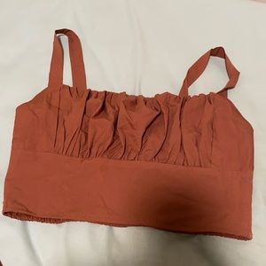 Brown crop top